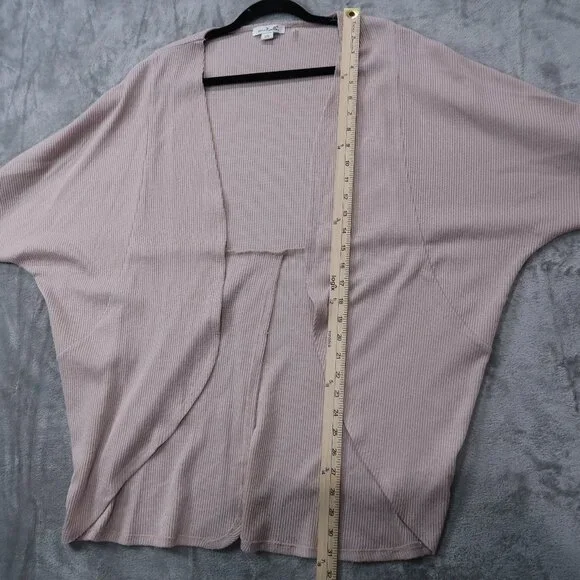 Simply Noelle Open Cardigan Womens Knit Sweater Baggy Relaxed Fit Pink L/XL - Picture 15 of 15